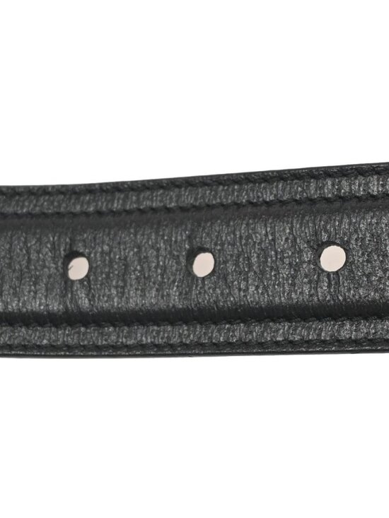 GUCCI Logo Belt 80/32 35mm Leather Black GHW Italy 68KC925 main image 13